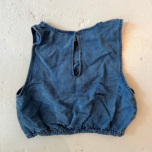 Aritzia Wilfred denim crop top - Picture 3 of 3